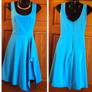 Badgley Mischka teal fit & flare dress NWT SZ 8